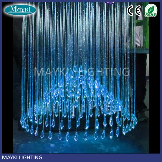 Multicolor wall decorative hotel 80cm fiber optic lamp for sale