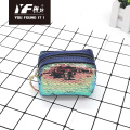 Sequin PVC square make up coin purse