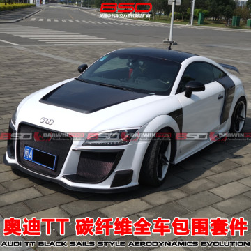 2007-2014 TT DP-RG Estilo Kit de carrocería de vidrio de fibra para Audi