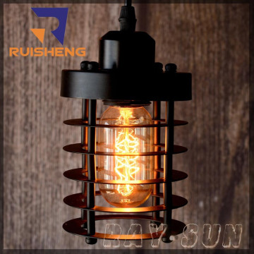 Antique Style Pendant Artcraft Lighting Iron Industrial Cage Hanging Lamp