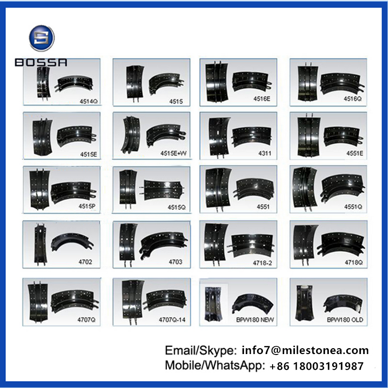 Top Quality Heavy Duty Truck Trailer Brake Shoe Assembly 4311