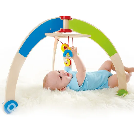 Wholesale Wooden Infant Montessori Play Gyms: Soft Sensory Round Activity Centers for Toddlers