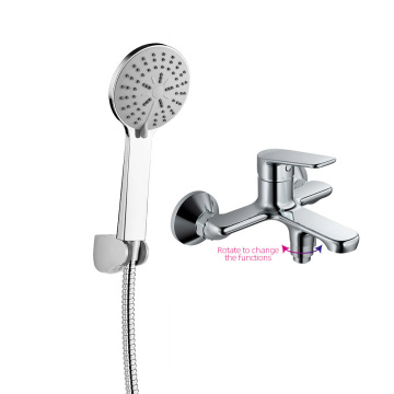 High-Pressure Bathtub Shower System with Handheld Showerhead and Faucet