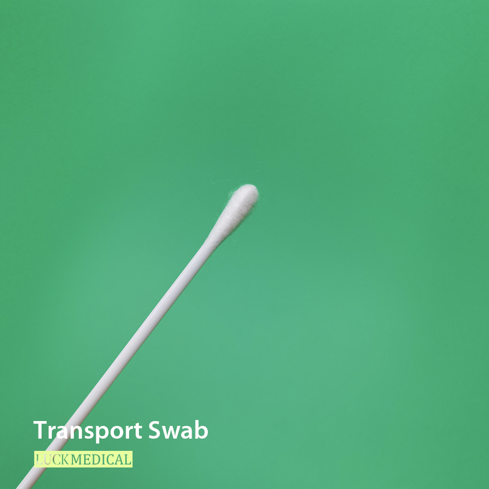 Swab de transporte no tubo com rayon/viscose de plástico