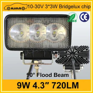 High power 9w 4.3" construction 9w led work light