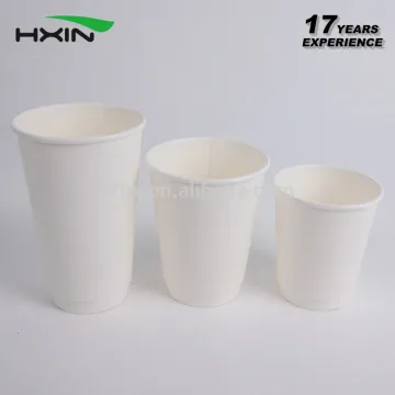 Food grade A paper material double wall Style white paper cup