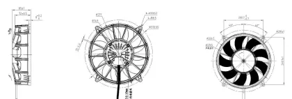 Ideal 10 Inch Brushless Motor Axial Fans and Condenser Fans for SPAL Fan Replacement