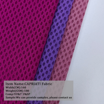 180GSM Polyester Knitted Breathable Casual Mesh Fabric