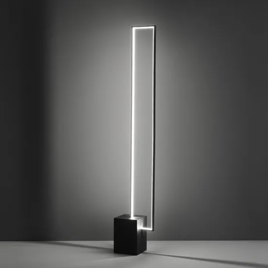 Nordic Minimalist LED Floor Lamps Tricolor Lamp Remote Control Indoor Decor Black Metal With Switch Button Standing Lamp