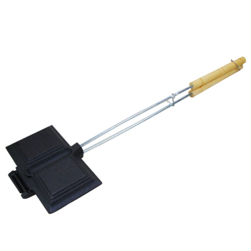 Camping Cooking Tool: Nostick High Safety Cast Iron Roasting Pan, Sandwich Bread Pie Maker, and Toastie Maker - 21x11cm