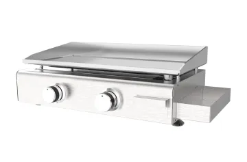 Two Burner Stainless Steel Gas Plancha