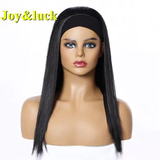 Black Head Band Wig Ladies Hair Scarf for Women Wholesale Hairband Scarf Long Natural Straight Headband Wig Synthetic Hair Wigs