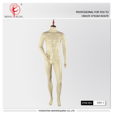 Crown wooden head mannequin for male