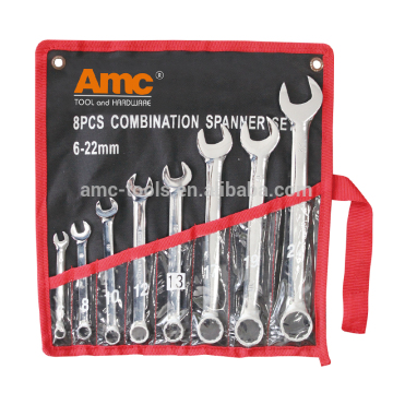 8pcs combination wrench in clamp packing(17018 wrench,combination wrench set,hand tool)