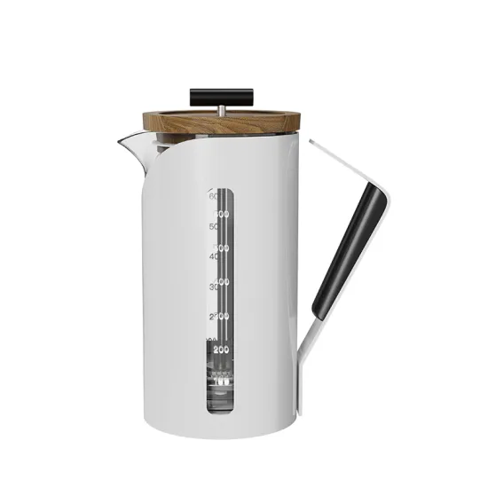 Transparent Customize Coffee Heat Resistant Glass French Press Coffee Maker Set With Scale - Hot Sale