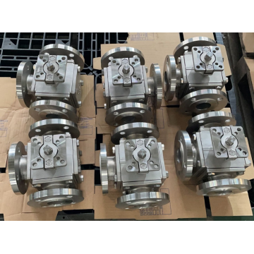 pneumatic 3 Way flange ball valve