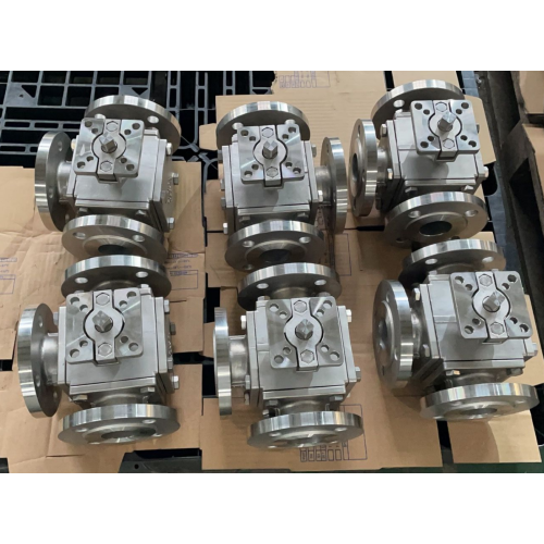 pneumatic 3 Way flange ball valve