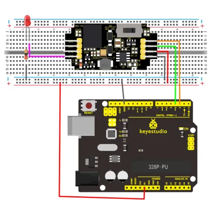 Keyestudio AND Gate NOT Gate Logic Circuit Converter for Arduino DC Jack Module