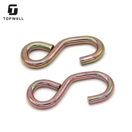 Galvanized 25mm S-Shaped Metal Hooks for Webbing: Robust S Hooks for Industrial and DIY Applications