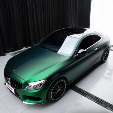 Ghost Chrome Venomeous Green Car Vinyl Wrap