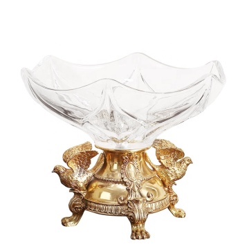 Luxury European Glass Fruit Bowls for Hotel and Wedding Decor
