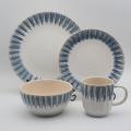 فاخرة إعادة تشكيل Glaze Blue Ceramic Stoneware أدوات المائدة الطاولة