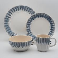 فاخرة إعادة تشكيل Glaze Blue Ceramic Stoneware أدوات المائدة الطاولة