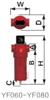 Filtres d'admission d'air sous pression 1.0MPa en aluminium (YF030)