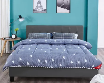 single double King-queen-size headboard wood leg wooden bed
