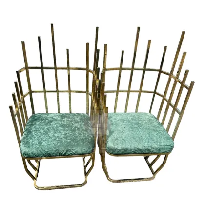 Golden Throne Birdcage Chair for Elegant Wedding Banquets and Parties