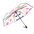 joli visage de dessin animé parapluie clair