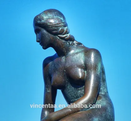 High Level Replication Andersen's Fairy Tales Bronze Mermaid Statue for Hot Sale