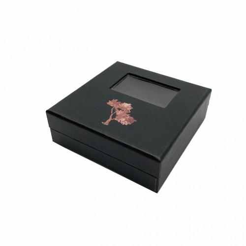 Custom Clear Pvc Window Mini Black Paper Box