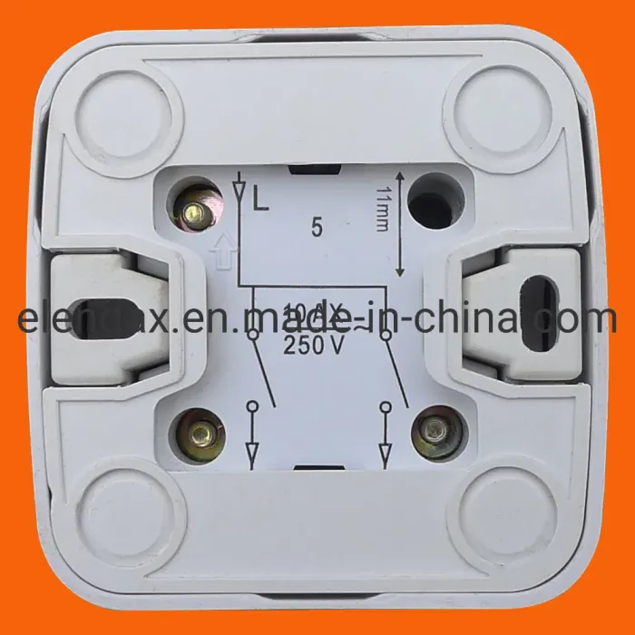 Interruptor de luz de pared de 2 vías y 1 vía (S6002)