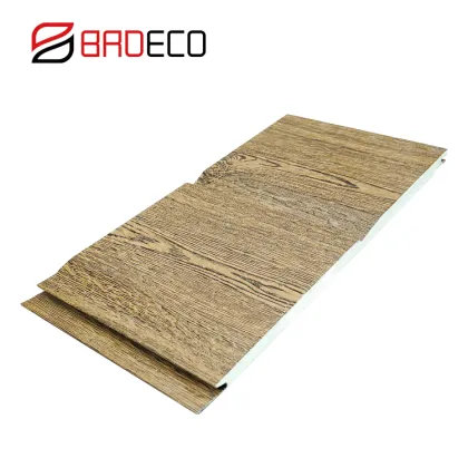 Wood grain exterior decorative PU sandwich Wall panels