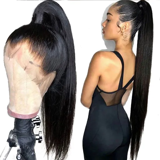 Cheap Straight Hd Transparent Full 13X6 Lace Frontal Closure Wig Mink Brazilian Cuticle Aligned  Pre Plucked Natural Human Hair