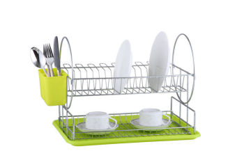 2 tier chrome plated dish drying rack