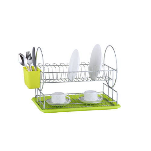 2 Tier Dish Drainer 2 tier chrome plated dish drying rack Supplier