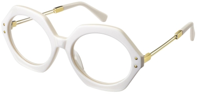 C3 Acetate Glasses Frame White-Gold