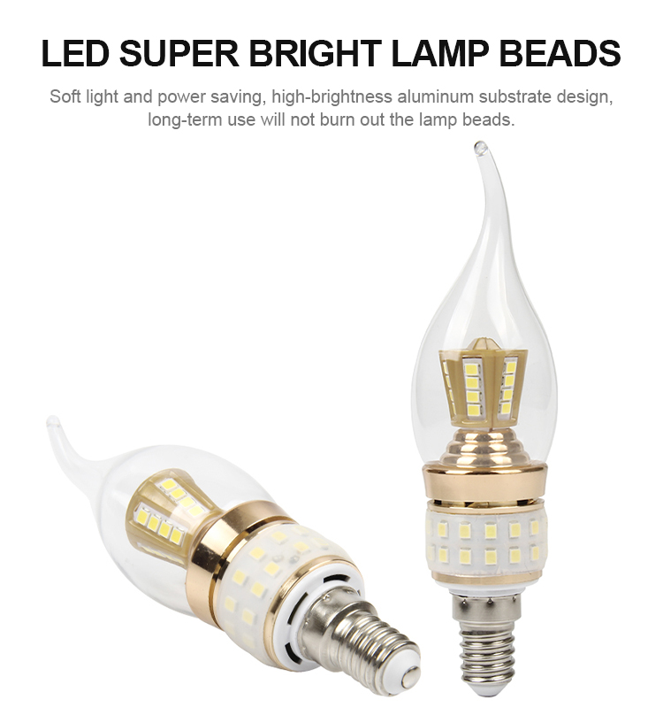 LED chandelier candle bulb