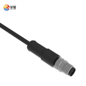 M8 2-8Pin wasserdichter Stecker mit geraftem männlichem Kopf