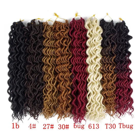 Wholesale Pricewholesale Crochet Braiding Hair Braids Synthetic Crochet Braid faux dredlock soft curly faux locs for Women