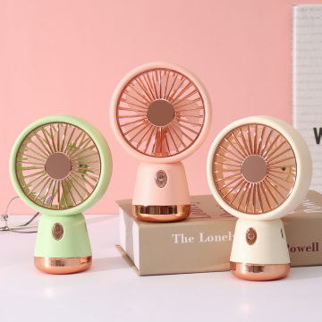 Electroplated desktop charging fan