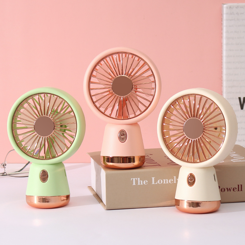 Electroplated desktop charging fan