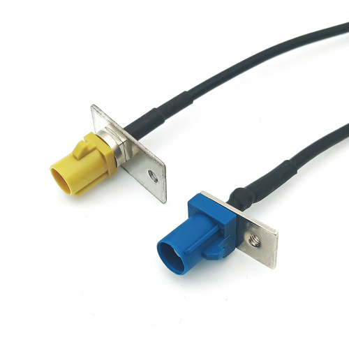 Automotive Fakra Flange Panel Mount Male Plug Connector