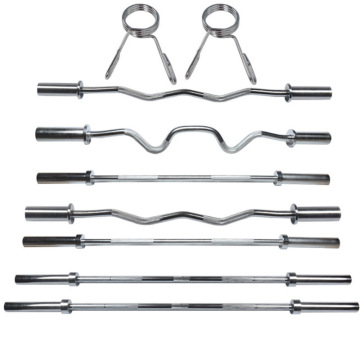 Professional Dinuo Factory Gym Fitness Barbell Bar with 2 Bearings - 1.2m Length, Chrome Plated for Weight Lifting and Strength Training