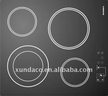 4 heating zone electric ceramic hob with CE