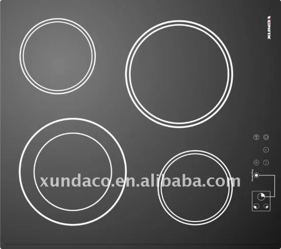 4 heating zone electric ceramic hob with CE
