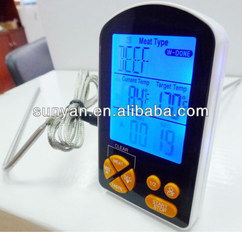 digital thermometer with sensor and probe