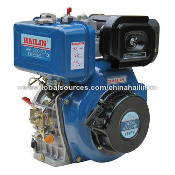 Single Cylinder 4-cycle Air-cooled Diesel Engine with 3,000/3, 600rpm, 474cc Displacement